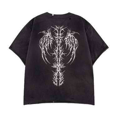 SUPPLIER PIERCED TRIBAL BONES TEE (2色展開)