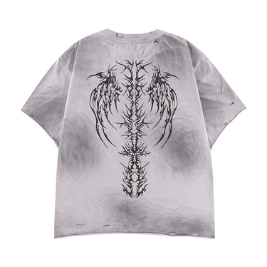 SUPPLIER PIERCED TRIBAL BONES TEE (2色展開)