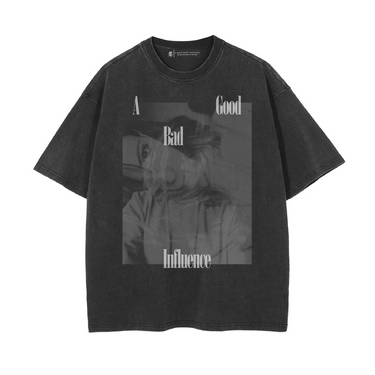 A GOOD BAD INFLUENCE TRACE TEE BLACK
