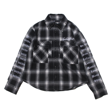 A GOOD BAD INFLUENCE CHECKER WITHIN SHIRTS / BLACK