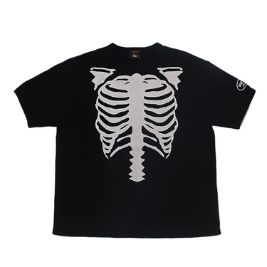 VANSON SKELTON BONES THERMAL TEE / BLACK