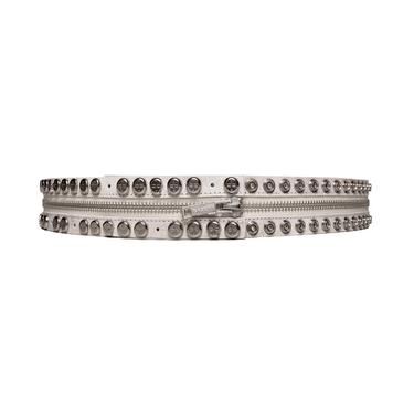 RACER WORLDWIDE SPLIT BUTTON BELT / WHITE