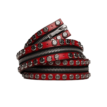 RACER WORLDWIDE SPLIT BUTTON BELT / RED