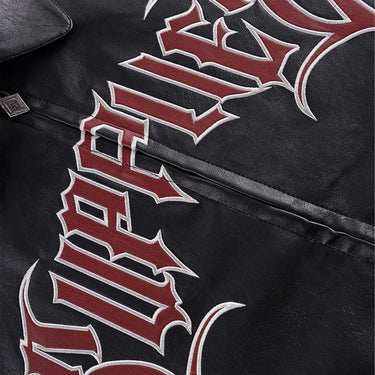 SUPPLIER STUDDED FAUX LEATHER JACKET