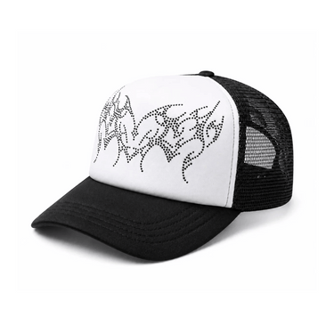 SupBaby by SUPPLIER Heart Tribal Rhinestone Mesh Cap