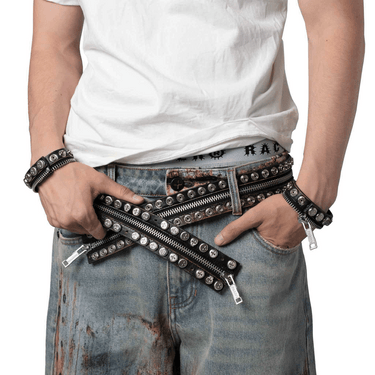 RACER WORLDWIDE SPLIT BUTTON BRACELET / BLACK