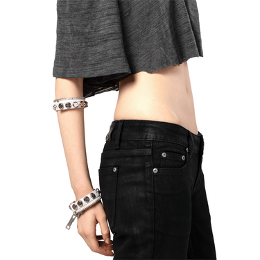 RACER WORLDWIDE SPLIT BUTTON BRACELET / WHITE