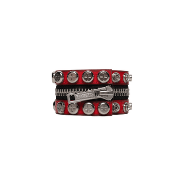 RACER WORLDWIDE SPLIT BUTTON BRACELET / RED