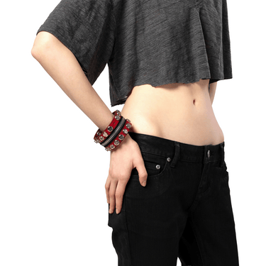 RACER WORLDWIDE SPLIT BUTTON BRACELET / RED