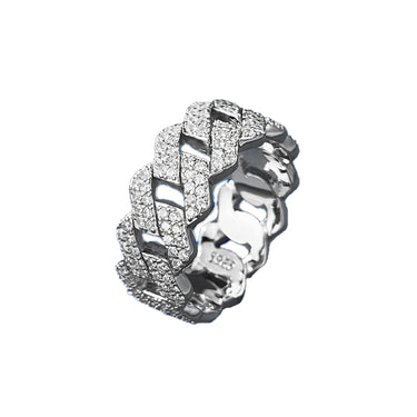 $OLE ONLY S925 SILVER TWIST CHAIN DESIGHN RING