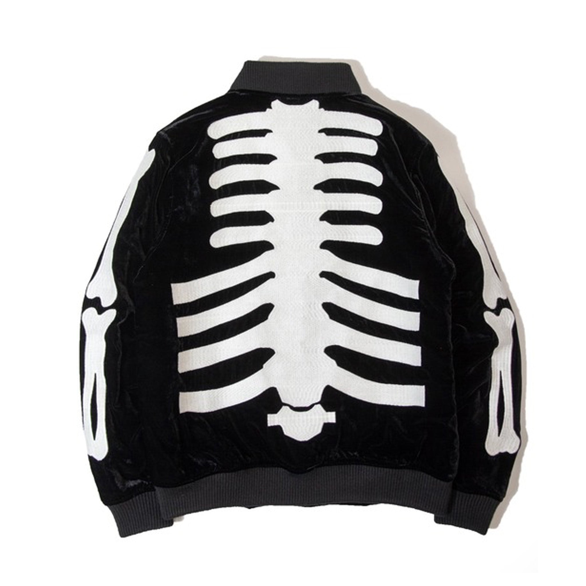 VANSON SKELTON BONES VELOURS JACKET / WHITE – 【dugout clothes