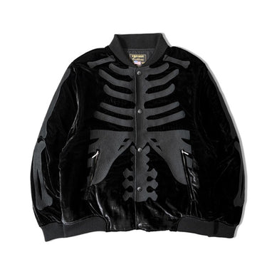 VANSON SKELTON BONES VELOURS JACKET / BLACK