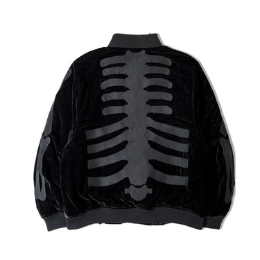 VANSON SKELTON BONES VELOURS JACKET / BLACK