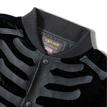 VANSON SKELTON BONES VELOURS JACKET / BLACK