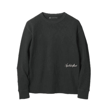 A GOOD BAD INFLUENCE POINTED LOGO WAFFLE LS T-SHIRTS