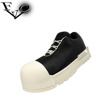 FVVO WHITE THICK SOLED LOW-CUT BOOTS