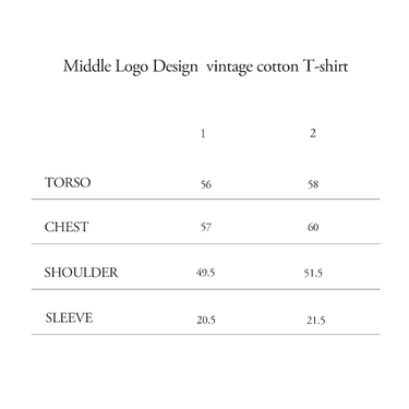 REVINS Middle Logo Design vintage cotton T-shirt