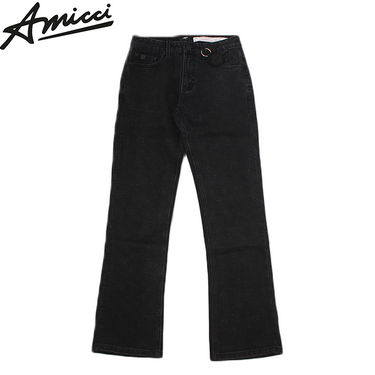 AMICCI SORRENT BLACK EMBOSSED DEINIM JEAN