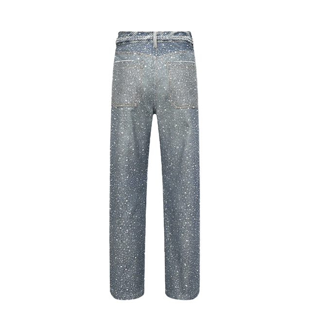 BIRTH OF ROYAL CHILD 3D PRINTING WASHED FULL DIAMOND DENIM
