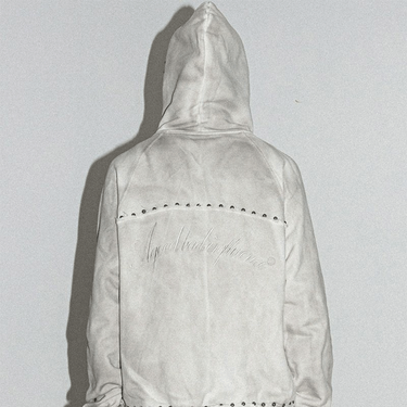 【A Good Bad Influence】新鋭ブランド ORIGINAL STUDSED HOODIE A Good Bad Influence】ORIGINAL STUDSED HOODIE / WHITE | PARX