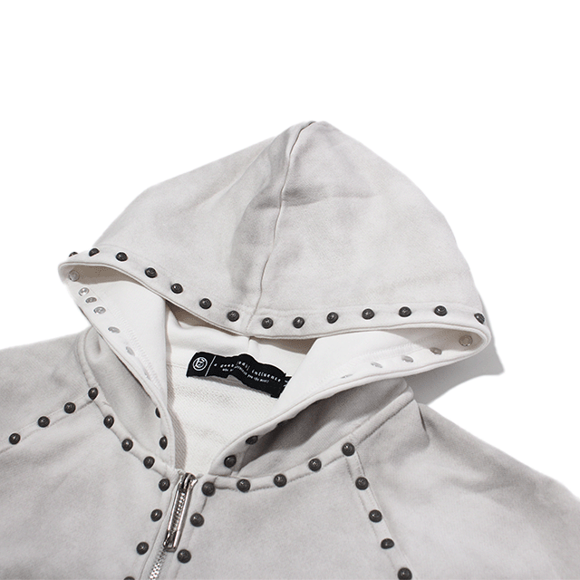 A GOOD BAD INFLUENCE ORIGINAL STUDSED HOODIE WHITE – UNKNOWN