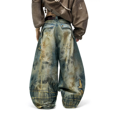 PERSONSOUL STAIN EMBROIDERY SCIMITAR JEANS – 【dugout PERSONSOUL STAIN EMBROIDERY SCIMITAR JEANS – 【dugout