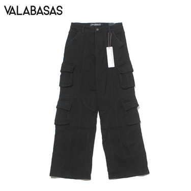 VALABASAS PATCH FADE BLACK BAGGY JEANS