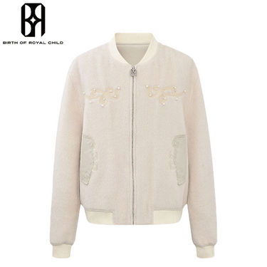 BIRTH OF ROYAL CHILD PEARL EMBROIDERED WOOL JACKET
