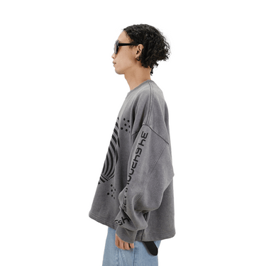 HYPOCRITE magicalcircle vintagewash crewneck cutsweat / GRAY