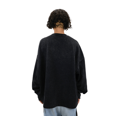 HYPOCRITE magicalcircle vintagewash crewneck cutsweat / BLACK