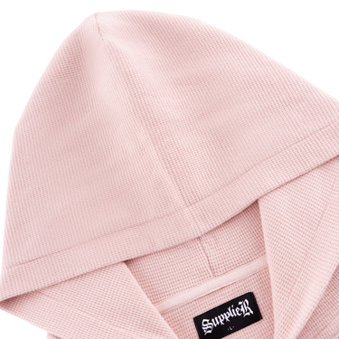 SUPPLIER Multiple Cross Leather Patch Thermal Zip Hoodie