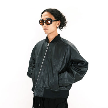 HYPOCRITE VINTAGE LAMBLEATHER WIDE BLOUSON (NOMALTYPE)