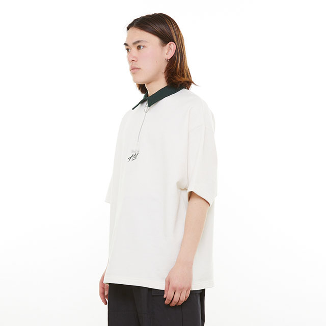 HUF OS ZIP POLO SHIRTS 半袖 ポロシャツ (2色展開)