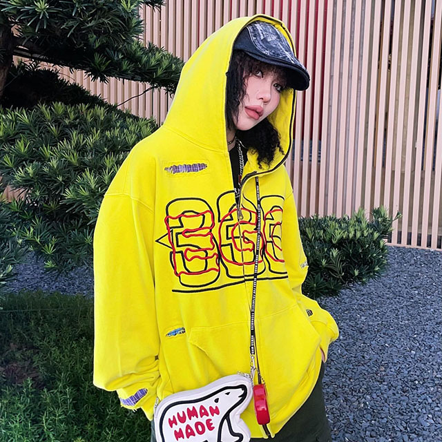 PCCVISION 333 ARCHIVE ZIP HOODIE PATCH ジップ フーディー (2色展開)