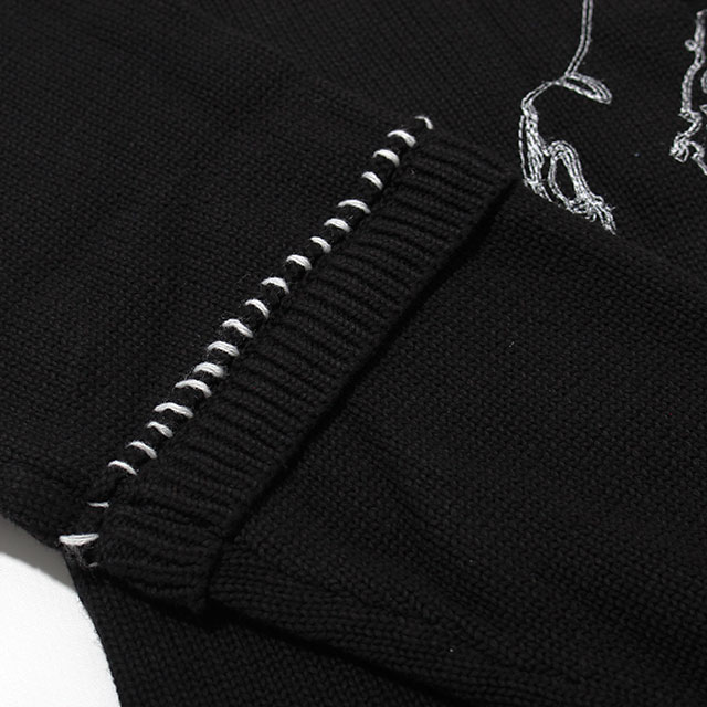 2024年のクリスマスの特別な衣装 A GOOD ニット KNIT SLEEVE SWITCHED OL DUGOUT X INFLUENCE BAD トップス
