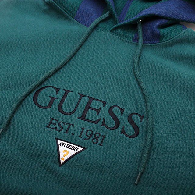GUESS GREEN LABEL STRIPES HOODIE IE ゲス グリーンレーベル GGL プルオーバー フーディ パーカー FW19 (2色展開)
