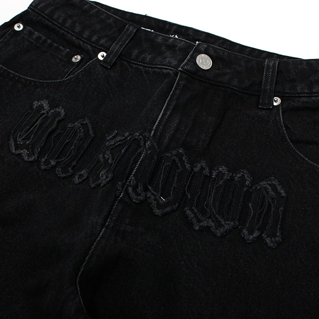 UNKNOWN WASHED ANGEL GRAPHIC DENIM PANTS デニムパンツ (2色展開)