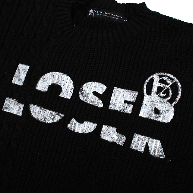 A GOOD BAD INFLUENCE LOGO KNIT SWEATER ニット セーター (2色展開)