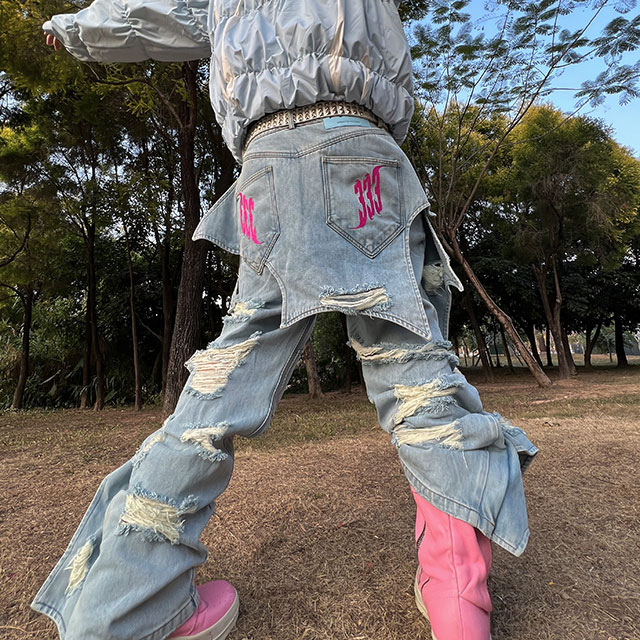 PCCVISION 3MANON DRACULA BURST MODE DENIM PANTS デニムパンツ