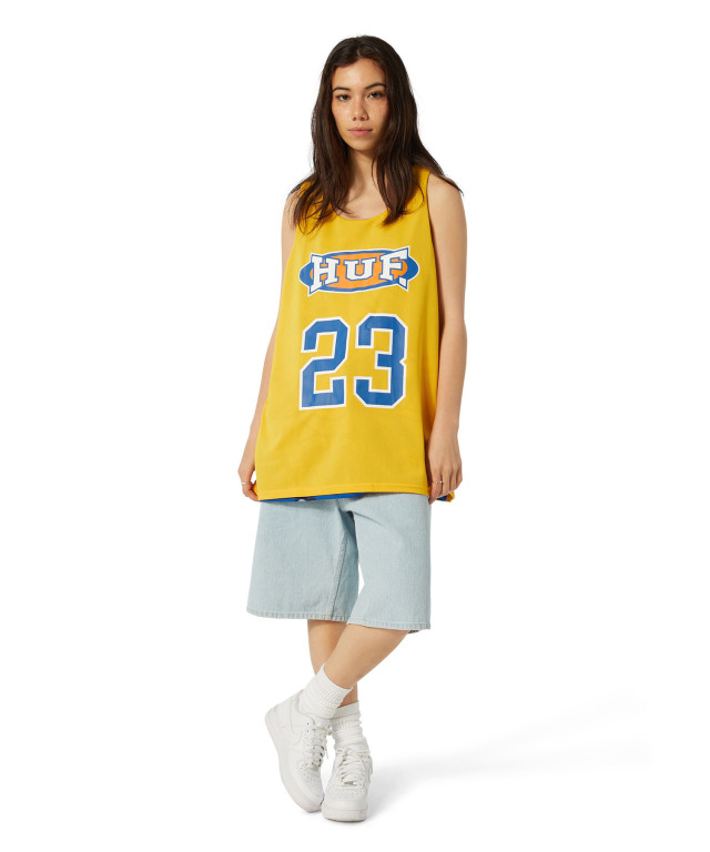 HUF HALF COURT REVERSIBLE JERSEY BLUEYELLOW メッシュ タンクトップ