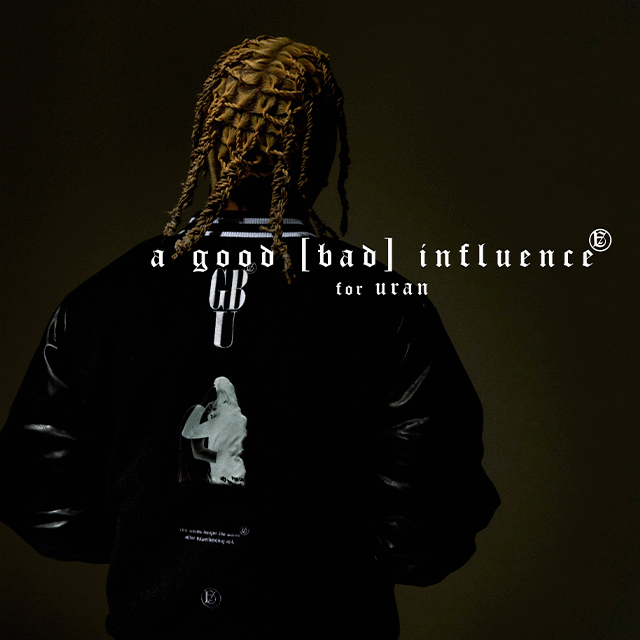 A GOOD BAD INFLUENCE HORSE LOGO VARSITY JACKET スタジャン